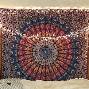raajsee Indian Cotton Purple Tapestry Mandala Wall Hangings- Tapestry For Bedroom - Indie Wall Tapestry Hippie Room Decor - Boho Small Tapestrys Aesthetic 30x40 Inches in Kuwait