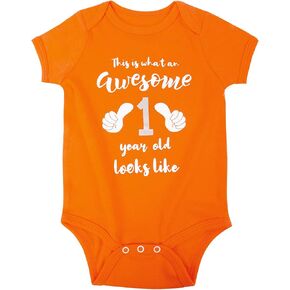 Cnins Funny Baby Bodysuit & Daddy Matching Cotton Outfit for Wild One 1st Birthday, Unisex Newborn Infant Clothes 0-24M in Kuwait