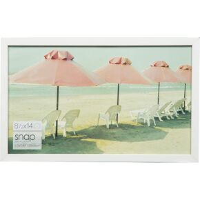 Gallery Solutions 10" x 20" White Wood Wall Poster Frame in Kuwait