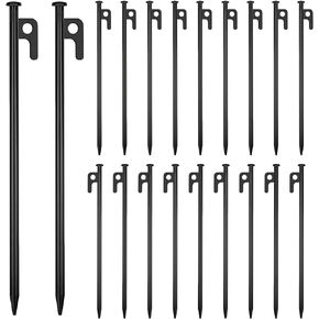 20Pcs12 Tent Stakes, Heavy Duty Metal Camping Stakes, Forged Steel Tent Pegs for Camping, Lawn Picnics and Other Outdoor Activities in Kuwait