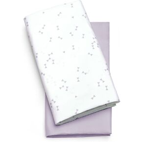 Chicco LullaGo Bassinet Sheets - Grey Triangle 2-Pack, 100% Polyester, Water-Resistant, Machine Washable in Kuwait