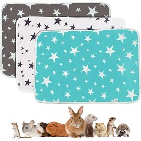 BNOSDM Guinea Pig Cage Liners 3 Packs Reusable Small Animals Pee Pads Washable Guinea Pig Bedding Highly Absorbent Cage Mats for Rabbits Hamsters Rats and Other Small Pets in Saudi Arabia