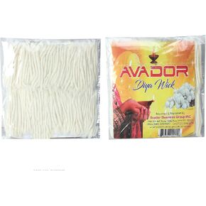 AVADOR® Pack of 5 Hand Rolled Cotton Diya Wicks for Puja Batti Akhand Oil Lamps (Small) in Kuwait