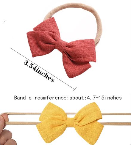 تيرجي 30 قطعة من ربطات شعر من الكتان للفتيات الصغيرات، ربطات شعر مرنة من النايلون، اكسسوارات شعر للرضع والاطفال حديثي الولادة in Kuwait