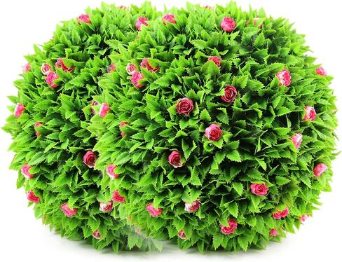 Sunnyglade 2 PCS 15.7 inch 3 Layers Artificial Plant Topiary Ball Faux Boxwood Decorative Balls for Backyard, Balcony,Garden, Wedding and Home Décor in Kuwait