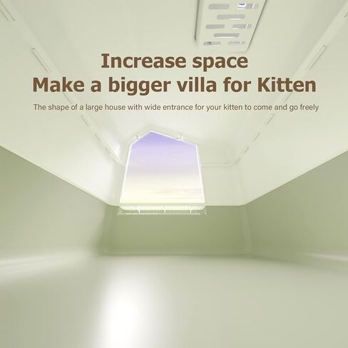 صندوق فضلات القطط مع غطاء، صندوق فضلات بول مغلق بالكامل ومضاد للتسرب للقطط الصغيرة بوزن 10 رطل تقريبًا، مغرفة فضلات يدوية، صندوق فضلات صدفي مغلق/شبه مغلق/مفتوح قابل للاستبدال in Kuwait