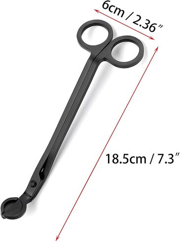 OwnMy Pack of 3 Black Candle Wick Trimmer Candle Cutter Candle Wick Clipper Candle Scissor Metal Candle Care Tools Candle Accessory Set Candle Tool Gift for Candle Lovers in Saudi Arabia