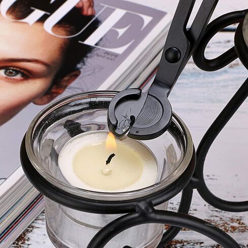 OwnMy Pack of 3 Black Candle Wick Trimmer Candle Cutter Candle Wick Clipper Candle Scissor Metal Candle Care Tools Candle Accessory Set Candle Tool Gift for Candle Lovers in Saudi Arabia