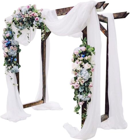 LINXTAR Wedding Arch Draping Fabric 30'' x 18FT Sheer Chiffon Arch Drape Backdrop 1 Panel Teal Drape for Summer Wedding Bridal Shower Baby Shower Photo Booth Church Birthday Party Outdoor Decoration in Saudi Arabia