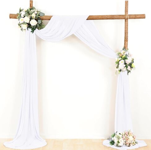 LINXTAR Wedding Arch Draping Fabric 30'' x 18FT Sheer Chiffon Arch Drape Backdrop 1 Panel Teal Drape for Summer Wedding Bridal Shower Baby Shower Photo Booth Church Birthday Party Outdoor Decoration in Saudi Arabia