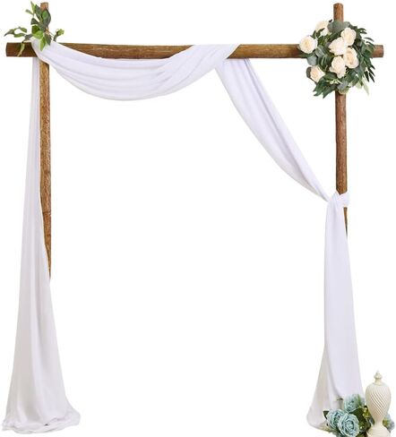 LINXTAR Wedding Arch Draping Fabric 30'' x 18FT Sheer Chiffon Arch Drape Backdrop 1 Panel Teal Drape for Summer Wedding Bridal Shower Baby Shower Photo Booth Church Birthday Party Outdoor Decoration in Saudi Arabia