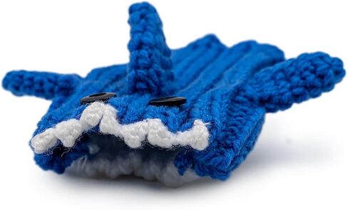 زي قرش رمادي من Zoo Snoods للكلاب، مقاس متوسط ​​- غطاء رأس دافئ بدون رفرف للحيوانات الأليفة، زي للكلاب للشتاء والهالوين والكريسماس ورأس السنة الجديدة، أغطية أذن مصنوعة يدويًا من خيوط الغزل الناعمة - رمادي in Kuwait