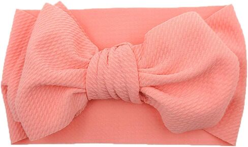 Baby Headband Bows Turban Knotted Headwrap for Baby Girls,Pack of 8 | Stretchy turban headwraps,Soft fabric,Breathable material,Big bows,Newborn infant,Donut pattern in Saudi Arabia