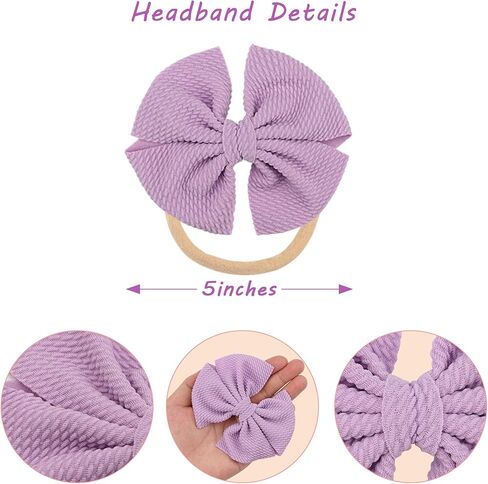 30 قطعة من أقواس الأطفال من CÉLLOT، عصابات رأس من النايلون، مقاس 4.5 بوصة، أقواس شعر مطاطية للفتيات الصغيرات حديثي الولادة والأطفال الصغار، إكسسوارات شعر الأطفال in Kuwait