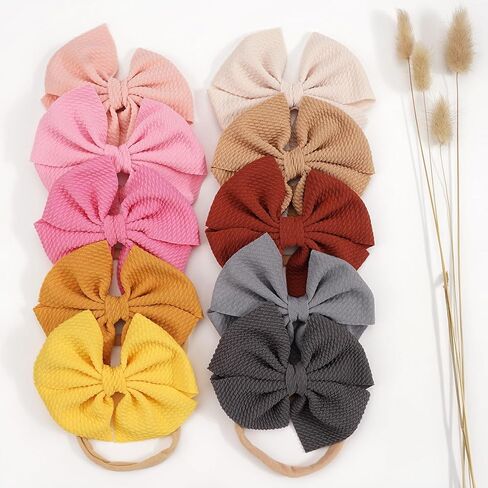 30 قطعة من أقواس الأطفال من CÉLLOT، عصابات رأس من النايلون، مقاس 4.5 بوصة، أقواس شعر مطاطية للفتيات الصغيرات حديثي الولادة والأطفال الصغار، إكسسوارات شعر الأطفال in Kuwait