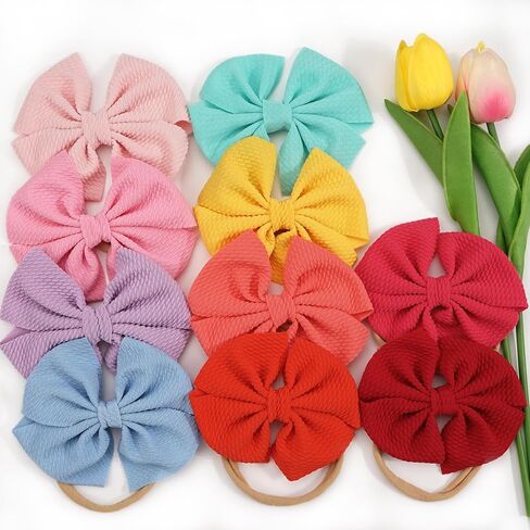 30 قطعة من أقواس الأطفال من CÉLLOT، عصابات رأس من النايلون، مقاس 4.5 بوصة، أقواس شعر مطاطية للفتيات الصغيرات حديثي الولادة والأطفال الصغار، إكسسوارات شعر الأطفال in Kuwait