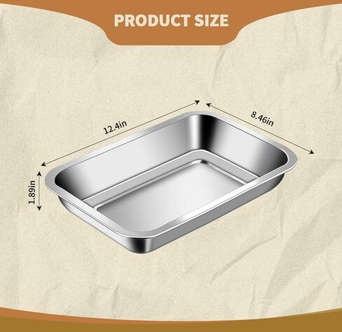 صندوق فضلات القطط من الستانلس ستيل من 3 قطع، صندوق فضلات القطط مقاس 12.4 انش، مدخل منخفض، مرحاض غير لاصق للسفر، وعاء فضلات صغير معدني مفتوح للحيوانات الاليفة الصغيرة والخنازير الغينية والقطط والارانب in Kuwait