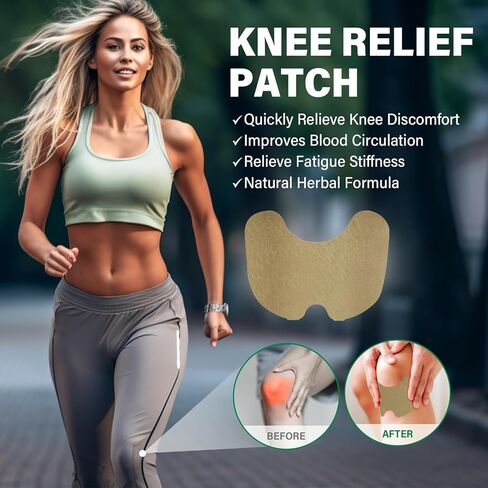 رقع تخفيف الركبة من سينيو، 24 قطعة من لاصق الركبة الدافئ بالنباتات الطبيعية، تخفف الانزعاج العميق من التهاب المفاصل وعضلات الرقبة والكتف، سريعة المفعول in Kuwait