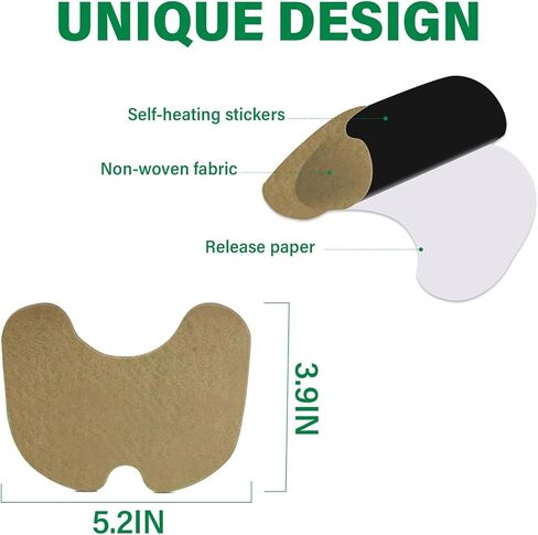 رقع تخفيف الركبة من سينيو، 24 قطعة من لاصق الركبة الدافئ بالنباتات الطبيعية، تخفف الانزعاج العميق من التهاب المفاصل وعضلات الرقبة والكتف، سريعة المفعول in Kuwait