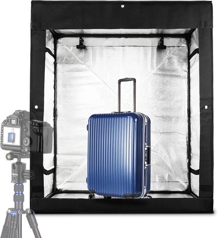 صندوق صور كبير سيلنز، 157.52 سم × 119.38 سم × 78.74 سم خيمة تصوير ذات إضاءة قابلة للتعديل مع 6 شرائط إضاءة LED، إضاءة مستمرة للفيديو مع 2 مشبك خلفية وحلقة in Kuwait