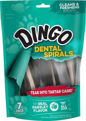Dingo Tartar and Breath Dental Spirals for All Dogs, 15-Count in Saudi Arabia