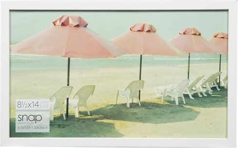 Gallery Solutions 10" x 20" White Wood Wall Poster Frame in Kuwait