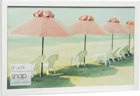 Gallery Solutions 10" x 20" White Wood Wall Poster Frame in Kuwait