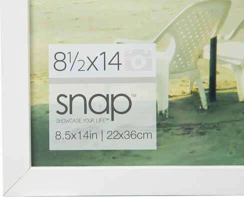 Gallery Solutions 10" x 20" White Wood Wall Poster Frame in Kuwait