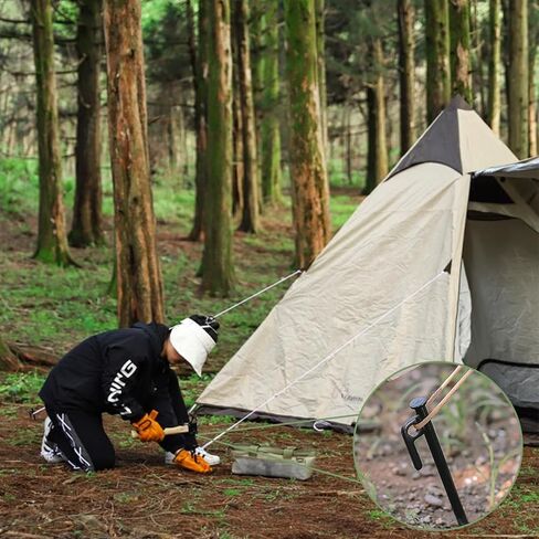 20Pcs12 Tent Stakes, Heavy Duty Metal Camping Stakes, Forged Steel Tent Pegs for Camping, Lawn Picnics and Other Outdoor Activities in Kuwait