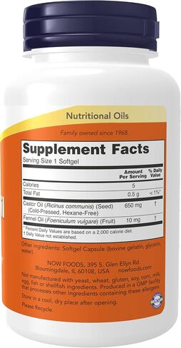 Castor Oil 650mg 120 Softgels (Pack of 2) in Saudi Arabia