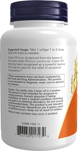 Castor Oil 650mg 120 Softgels (Pack of 2) in Saudi Arabia