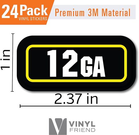 ملصقات حاويات الرصاص السائبة لعلب الذخيرة - 7 مل محمية ومغلفة من الأشعة فوق البنفسجية - ملصقات رسومية من الفينيل الفاخر مثالية لتخزين صندوق الذخيرة (10 مم، 1) in Kuwait