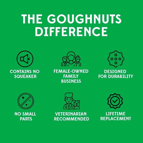 Goughnuts — ألعاب الكلاب للمضغين العدوانيين | لعبة سحب غير قابلة للتدمير تقريبًا للسلالات مثل بيت بولز والرعاة الألمان | لعبة الكلب الساحبة الثقيلة | متوسطة | أخضر in Saudi Arabia