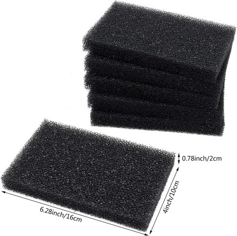 AFACYGN Aquarium Bio Filter Media Sponge، 6.28 × 4 × 0.78 بوصة 24 حزمة من الرغوة المقطوعة بالحجم لخزان حوض السمك in Kuwait