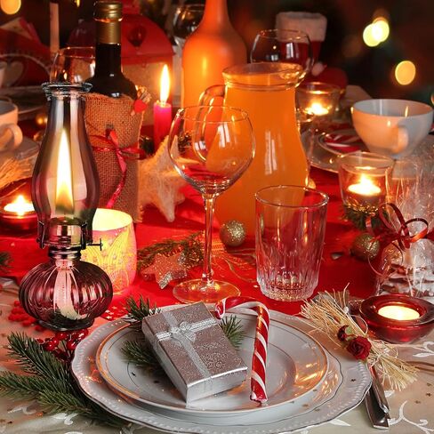 4 قطع من مصابيح الكيروسين الزجاجية الشفافة للاستخدام الداخلي، مصباح زيتي بغرفة كبيرة، مصباح إعصار مزخرف عتيق، فانوس زيت ريفي مع فتيل نار قابل للتعديل لديكور الإضاءة في حالات الطوارئ، ارتفاع 33 سم in Kuwait