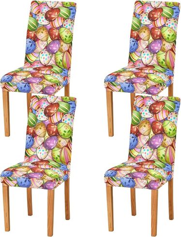 Ollabaky Independence Day Chair Covers Set of 2, 4Th of July Colorful Fireworks Stretch Washable Removable Dining Chair Slipcovers Protector Cover for Home Hotel Restaurant in Kuwait
