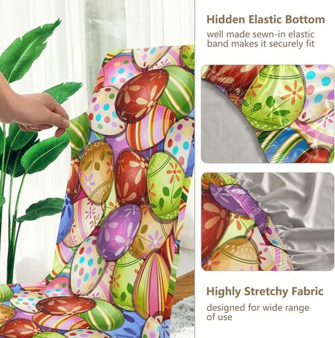 Ollabaky Independence Day Chair Covers Set of 2, 4Th of July Colorful Fireworks Stretch Washable Removable Dining Chair Slipcovers Protector Cover for Home Hotel Restaurant in Kuwait