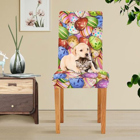 Ollabaky Independence Day Chair Covers Set of 2, 4Th of July Colorful Fireworks Stretch Washable Removable Dining Chair Slipcovers Protector Cover for Home Hotel Restaurant in Kuwait