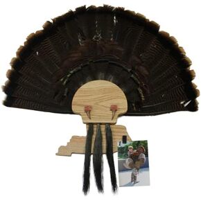 طقم تركيب مروحة Esh Turkey - طقم تركيب ديك رومي من خشب البلوط الطبيعي المخصص - مروحة متينة وسهلة التجميع ومجموعة تركيب ذيل الديك الرومي in Kuwait
