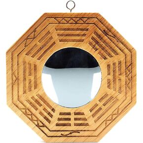 better us Feng Shui Wood Chinese Bagua Mirror 4 Inch (concave)