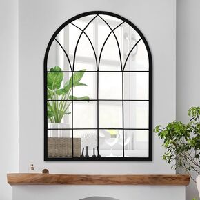 DAOYIJIAJU Square Mirror, 36 Inch Decorative Wall Mirror, Metal Framed Mirrors for Fireplace Entryway Living Room Washroom Bedroom(36"x24.2") in Kuwait