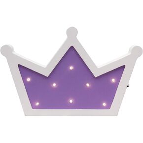 ديكور حائط LED على شكل تاج Sweet FanMuLin، لافتة مضاءة على شكل الملكة الأميرة الملوك، ديكور تاج لحفلات أعياد الميلاد وحفلات الزفاف، والكريسماس، وغرفة الأطفال، وديكور غرفة المعيشة (أرجواني) in Kuwait