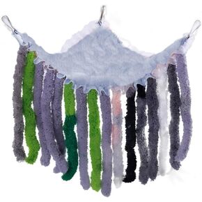 neolun Cage Corner Hammock Guinea Pig Hideout Small Animal Corner Fleece Hideaway for Rabbits Hedgehog Bunny Ferret Squirrel with Pleated Lace Trimming(Grey) in Kuwait