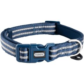 Reflective Nylon Dog Collar with Breathable Neoprene Padding,Adjustable for Small Dogs.(9.8"-15",Lilac Purple) in Kuwait