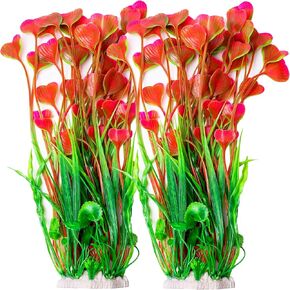 BEGONDIS 2 Pcs Aquarium Decorations Fish Tank Artificial Water Plants Made of Soft Plastic in Kuwait