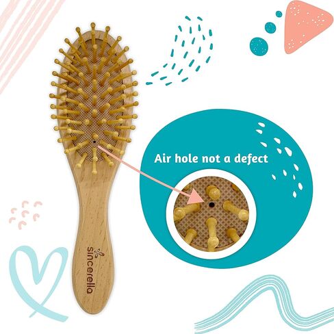 Baby Hair Brush and Comb Set for Newborn and Toddler Boy or Girl - Wooden Baby Hair Brush with Soft Goat Bristles for Cradle Cap in Saudi Arabia