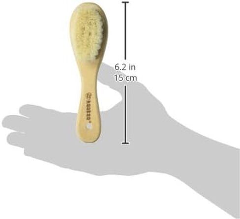 Haakaa Wooden Baby Hairbrush with Natural Goat Wool Bristles 1 pk in Saudi Arabia