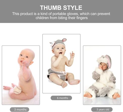 Healifty Infant 2 أزواج قفازات مضادة للعض، مصحح إدمان اليد للأطفال، قفازات توقف عن المص، قفازات للأطفال الصغار، قفازات للمراهقين، أشياء للمراهقين in Kuwait