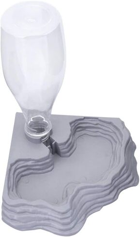 Scicalife Reptile Water Feeder - Automatic Water Dispenser Waterer Feeding Accessories for Turtle Frog Bearded Dragons Lizards Geckos for Terrarium Tank (Grey) in Kuwait