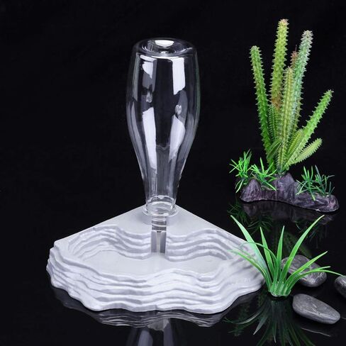 Scicalife Reptile Water Feeder - Automatic Water Dispenser Waterer Feeding Accessories for Turtle Frog Bearded Dragons Lizards Geckos for Terrarium Tank (Grey) in Kuwait